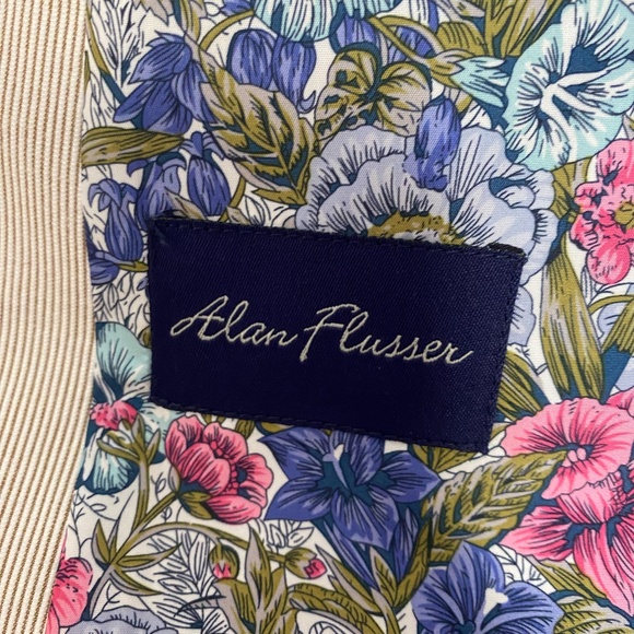 Alan Flusser Men's Striped Suit Blazer - Large - Picture 5 of 9